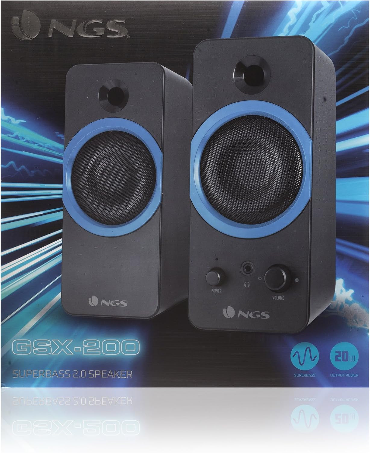 GSX-200 - Enceintes Stéréo Pour Le Jeu Avec Une Puissance De 20 Watts Et Des Super Basses